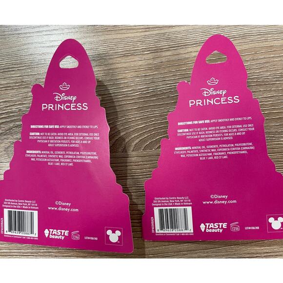 Disney Princess Royal Raspberry Flavored Lip Balms NEW 2 packs - Picture 4 of 7